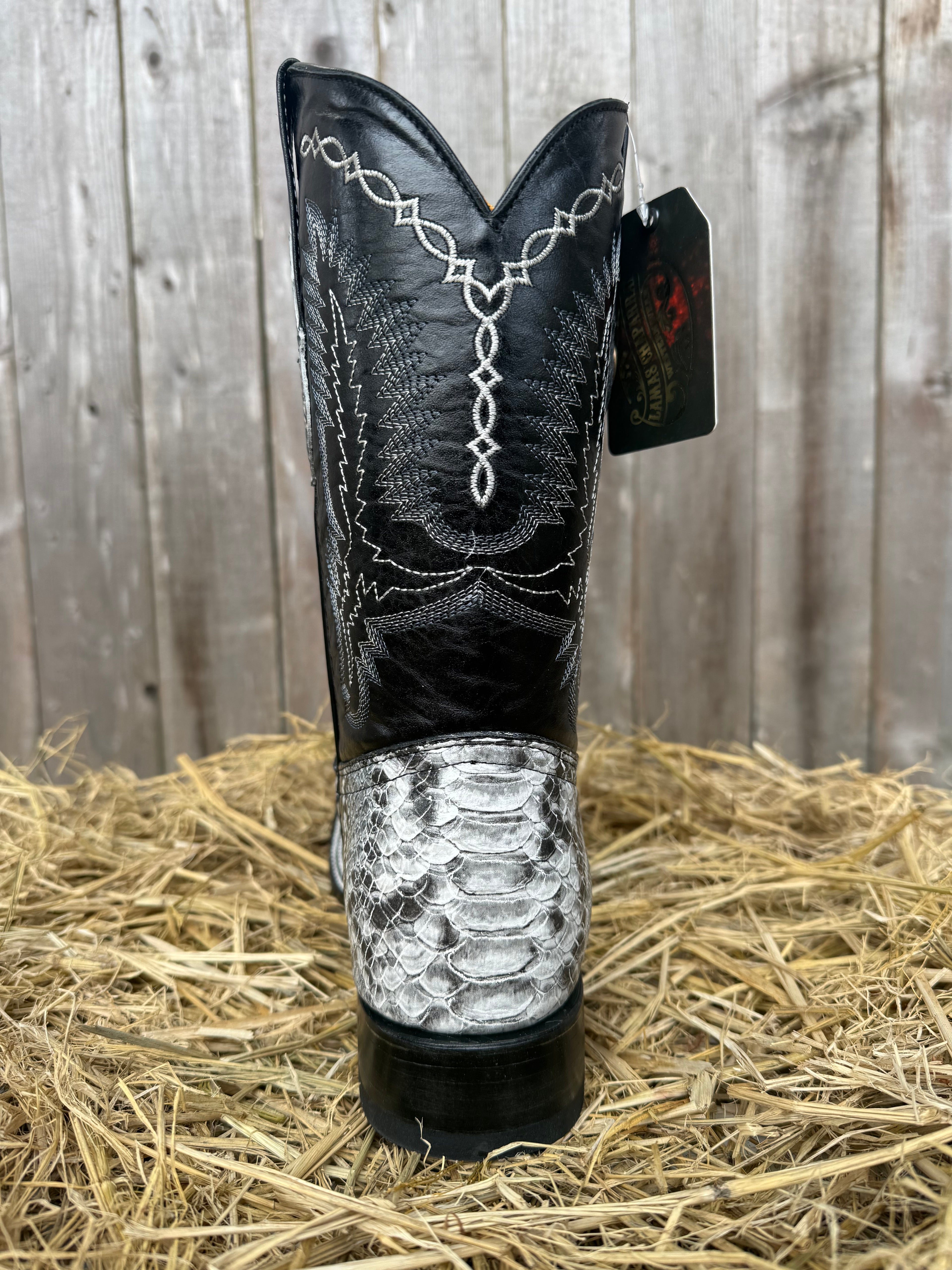 Chaparral Men's Python Print Square Toe Western Boots