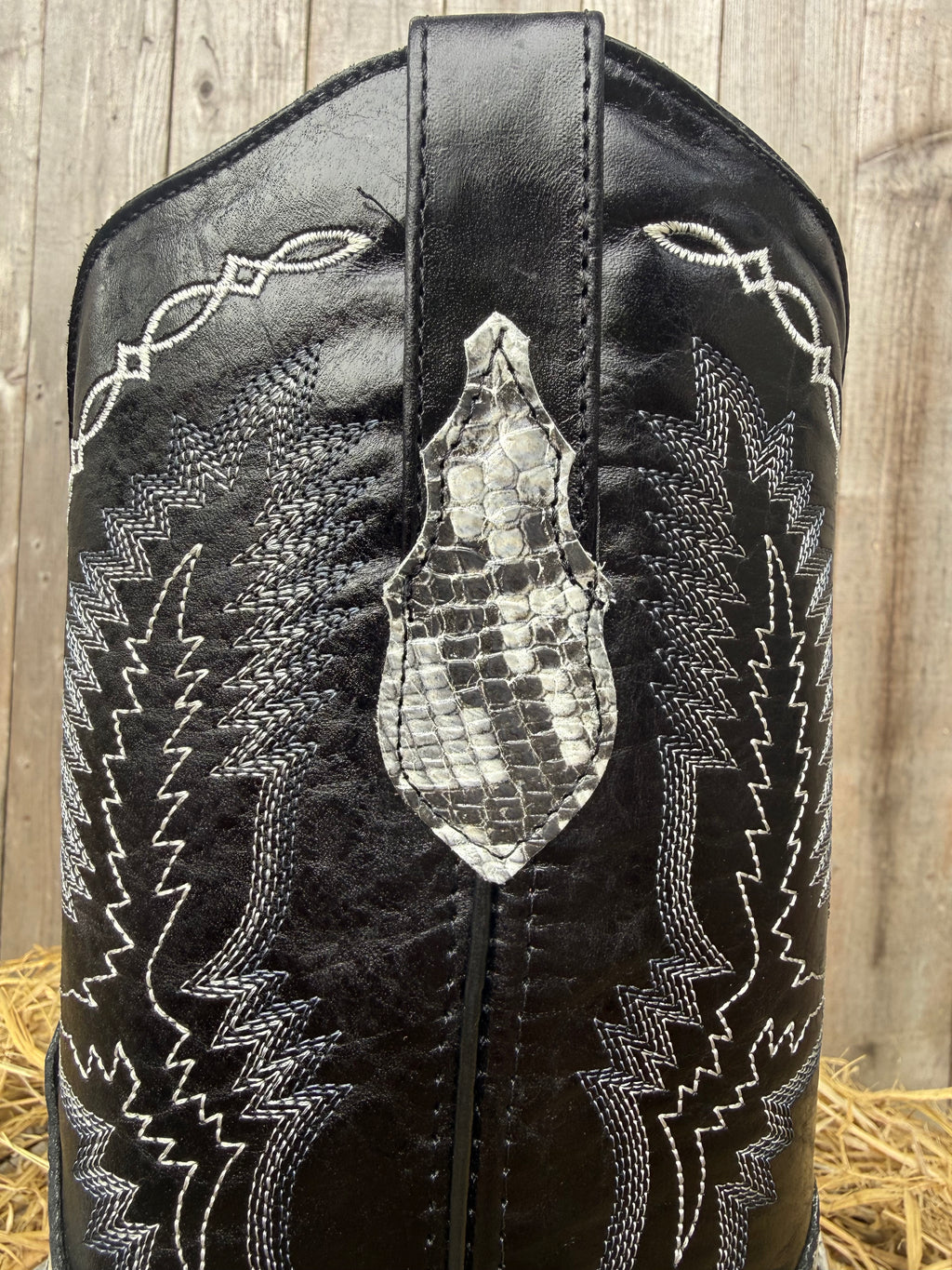 Chaparral Men's Python Print Square Toe Western Boots
