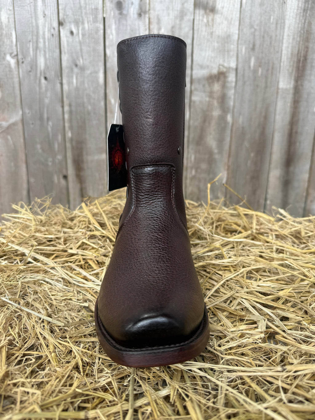 Chaparral Men's Brown Vulcano Leather Square Toe Western Boots
