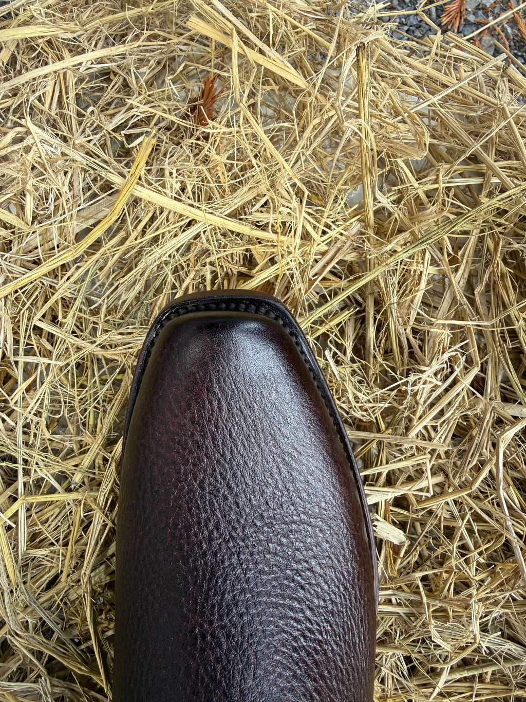 Chaparral Men's Brown Vulcano Leather Square Toe Western Boots