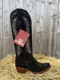 El General Women's Dark Brown Square Toe Tall Western Boots