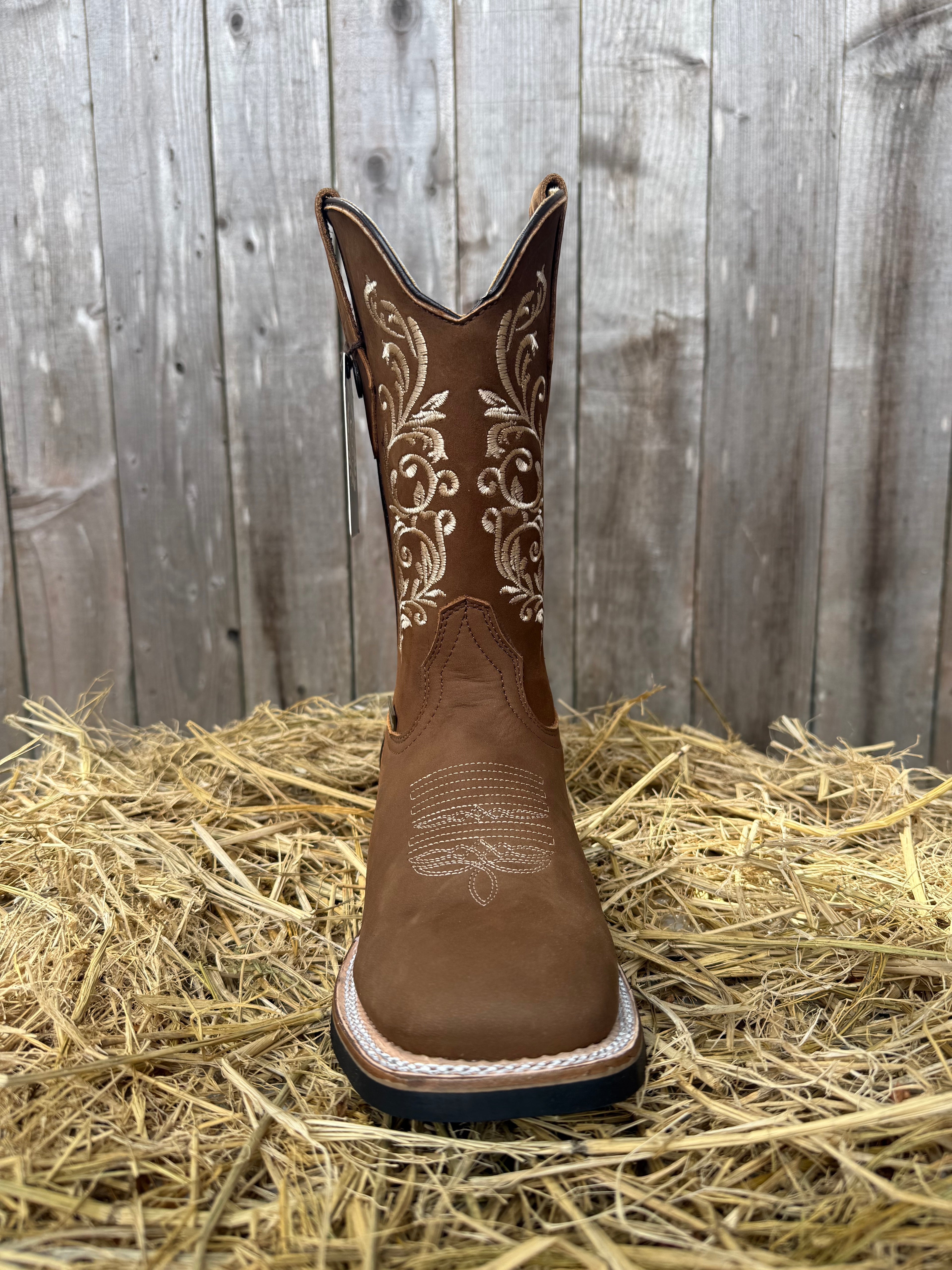 Chaparral Women's Tan Embroidered Square Toe Western Boot