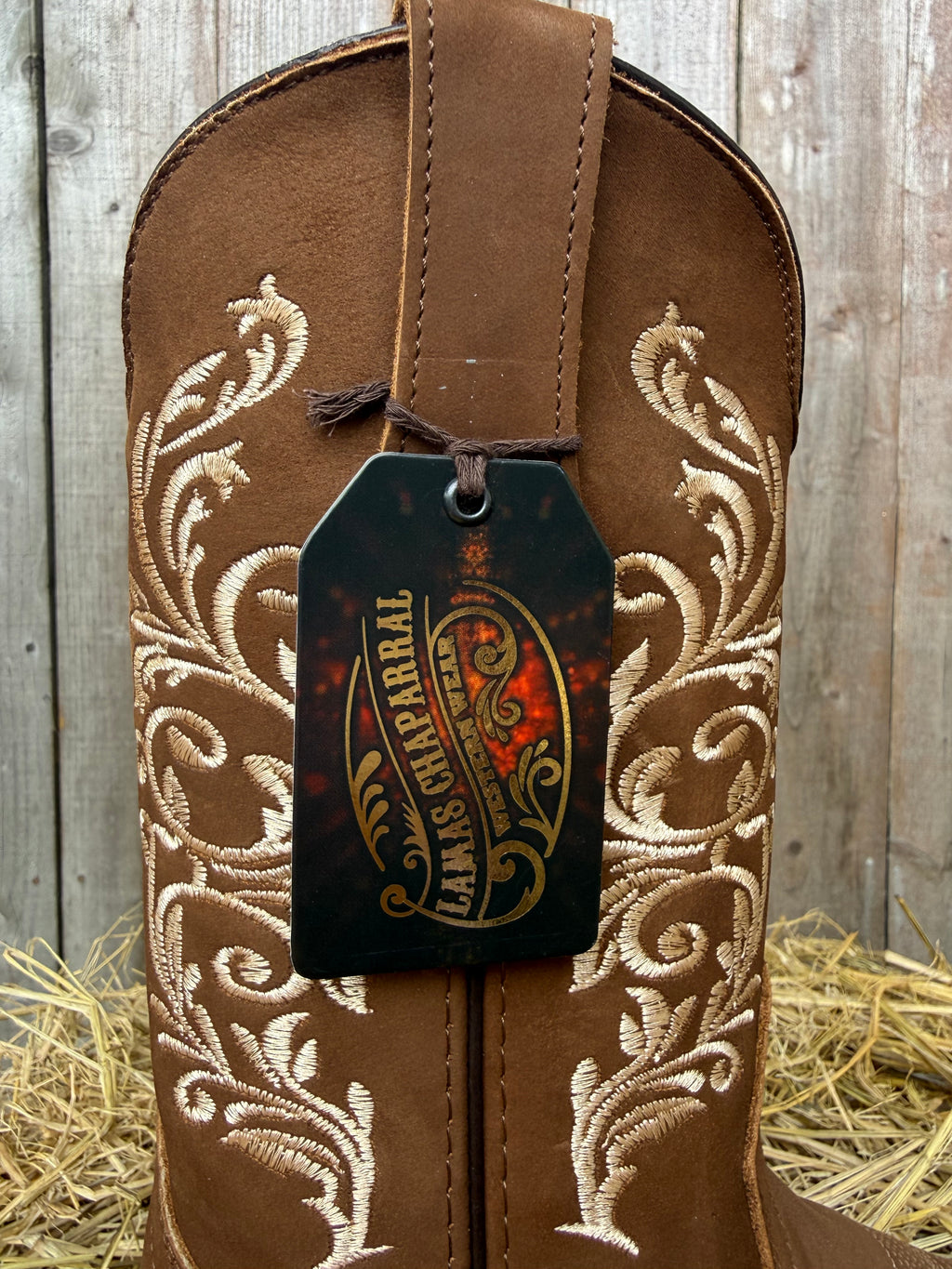 Chaparral Women's Tan Embroidered Square Toe Western Boot