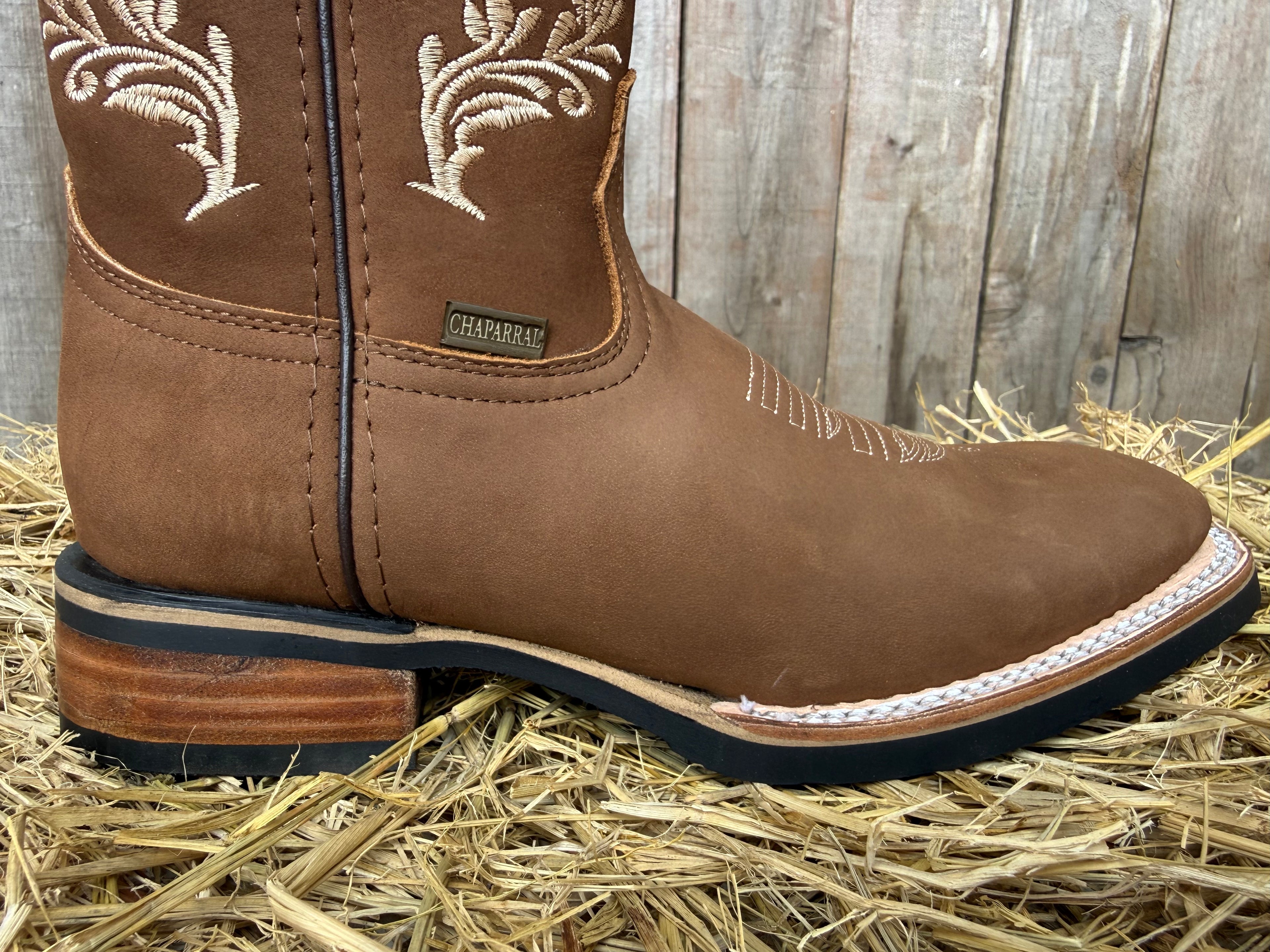 Chaparral Women's Tan Embroidered Square Toe Western Boot