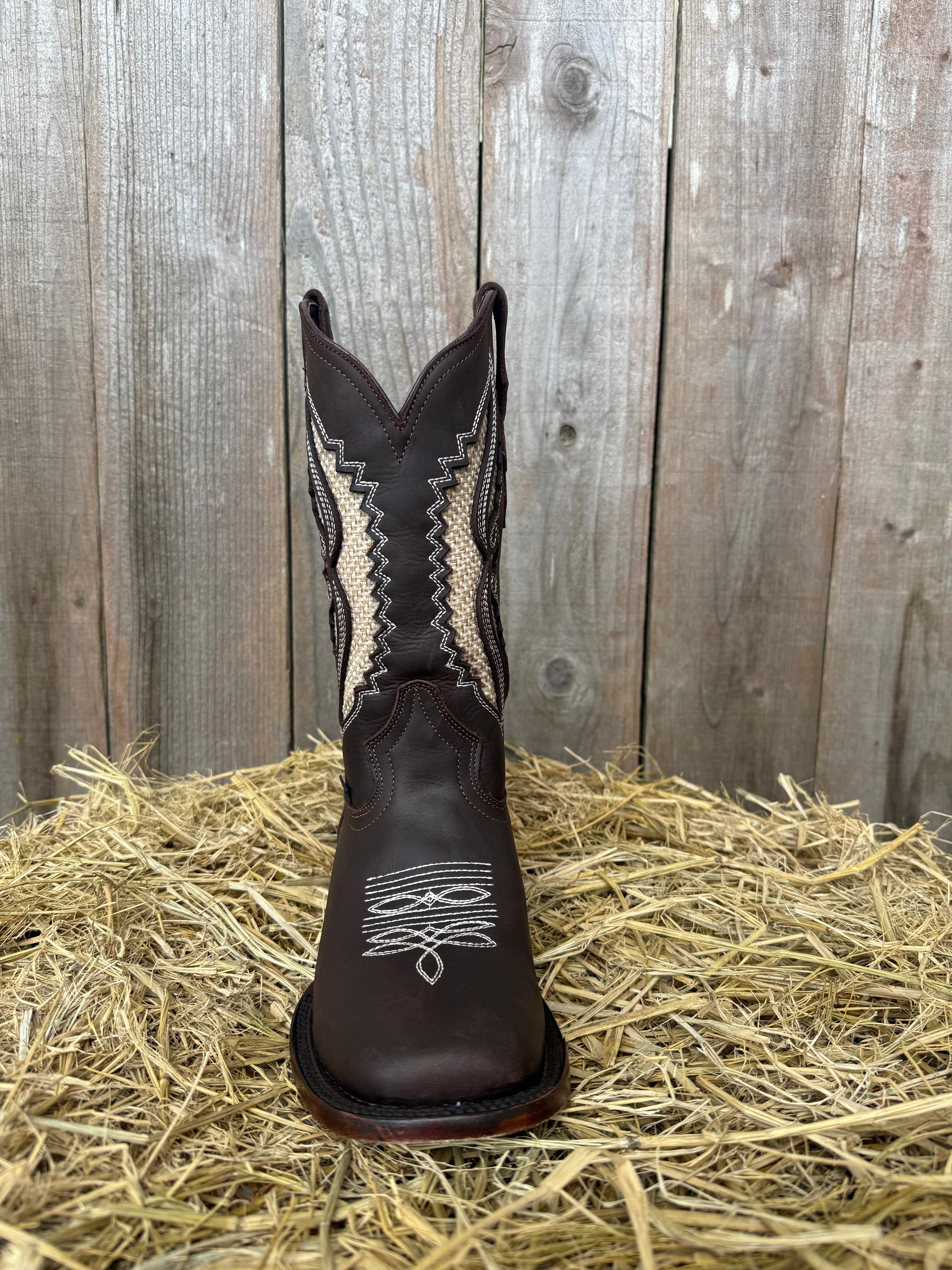 Chaparral Women's Brown Cowhide Square Toe Western Boots