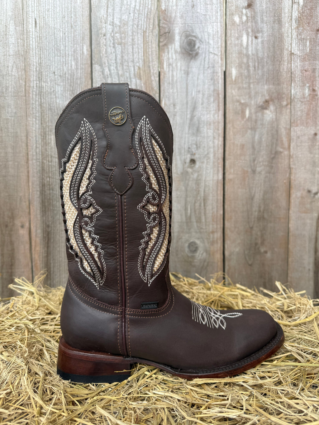 Chaparral Women's Brown Cowhide Square Toe Western Boots