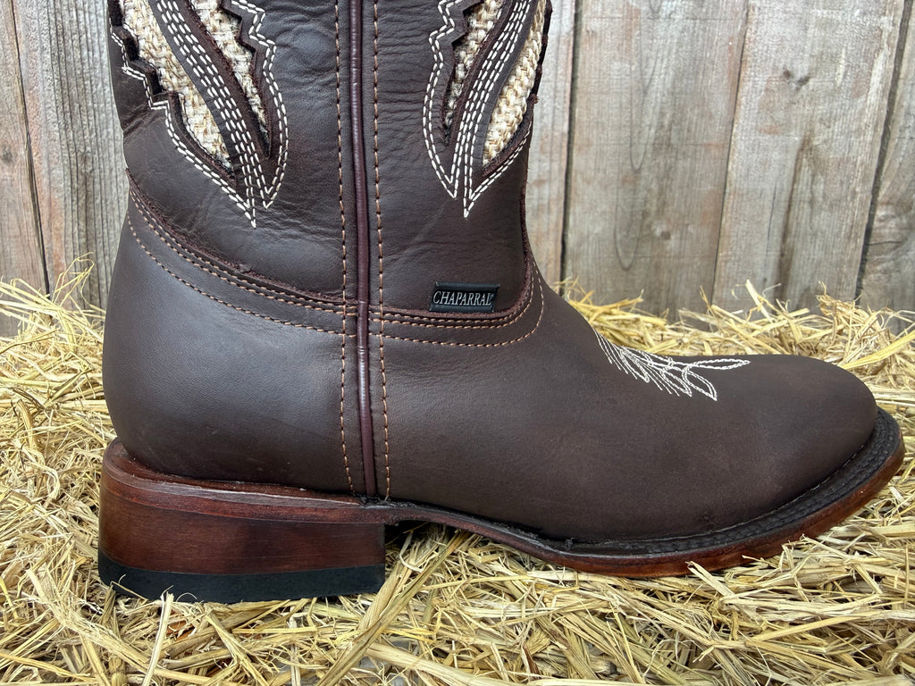 Chaparral Women's Brown Cowhide Square Toe Western Boots