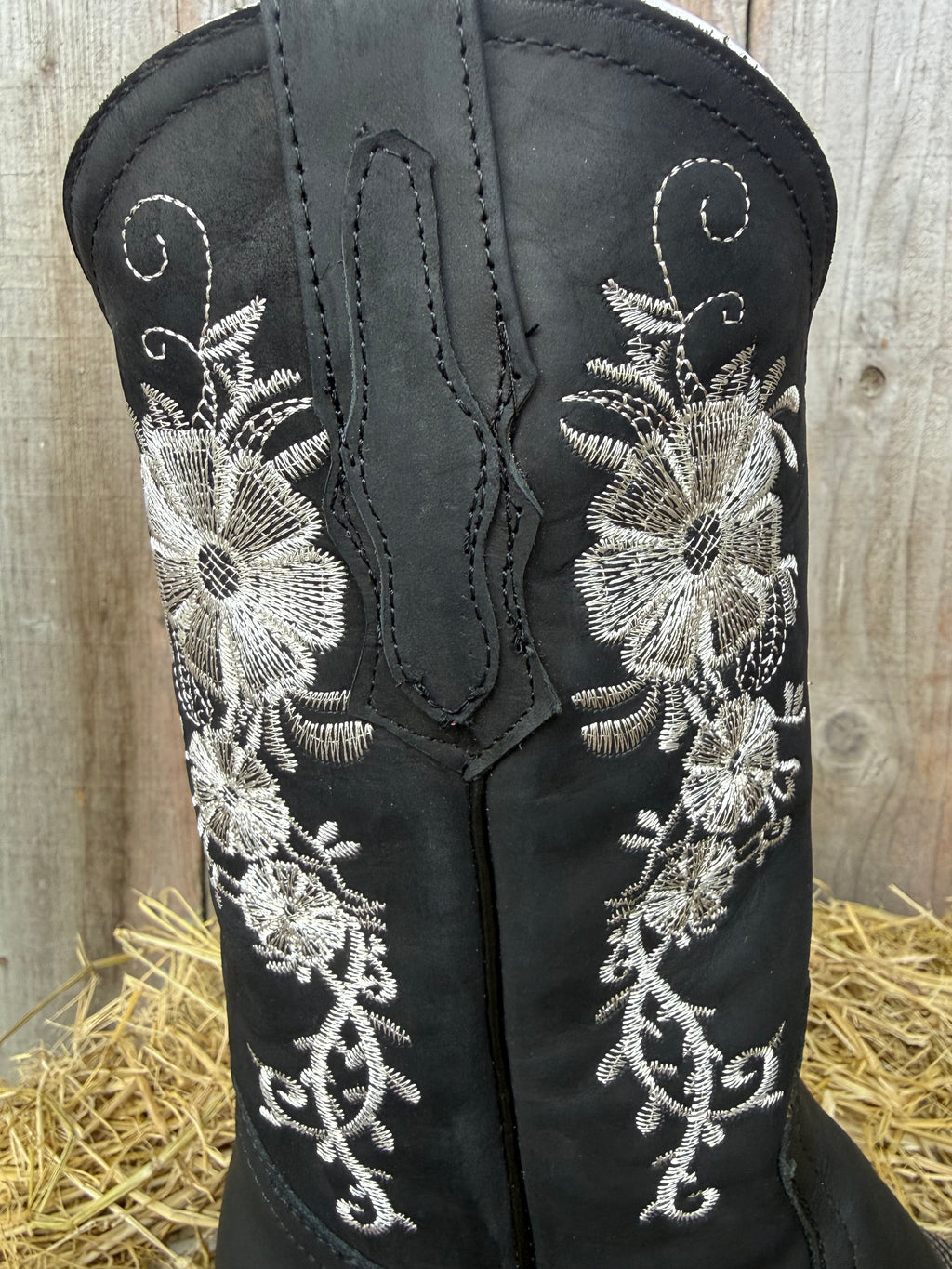 Chaparral Women's Black Embroidered Square Toe Western Boots