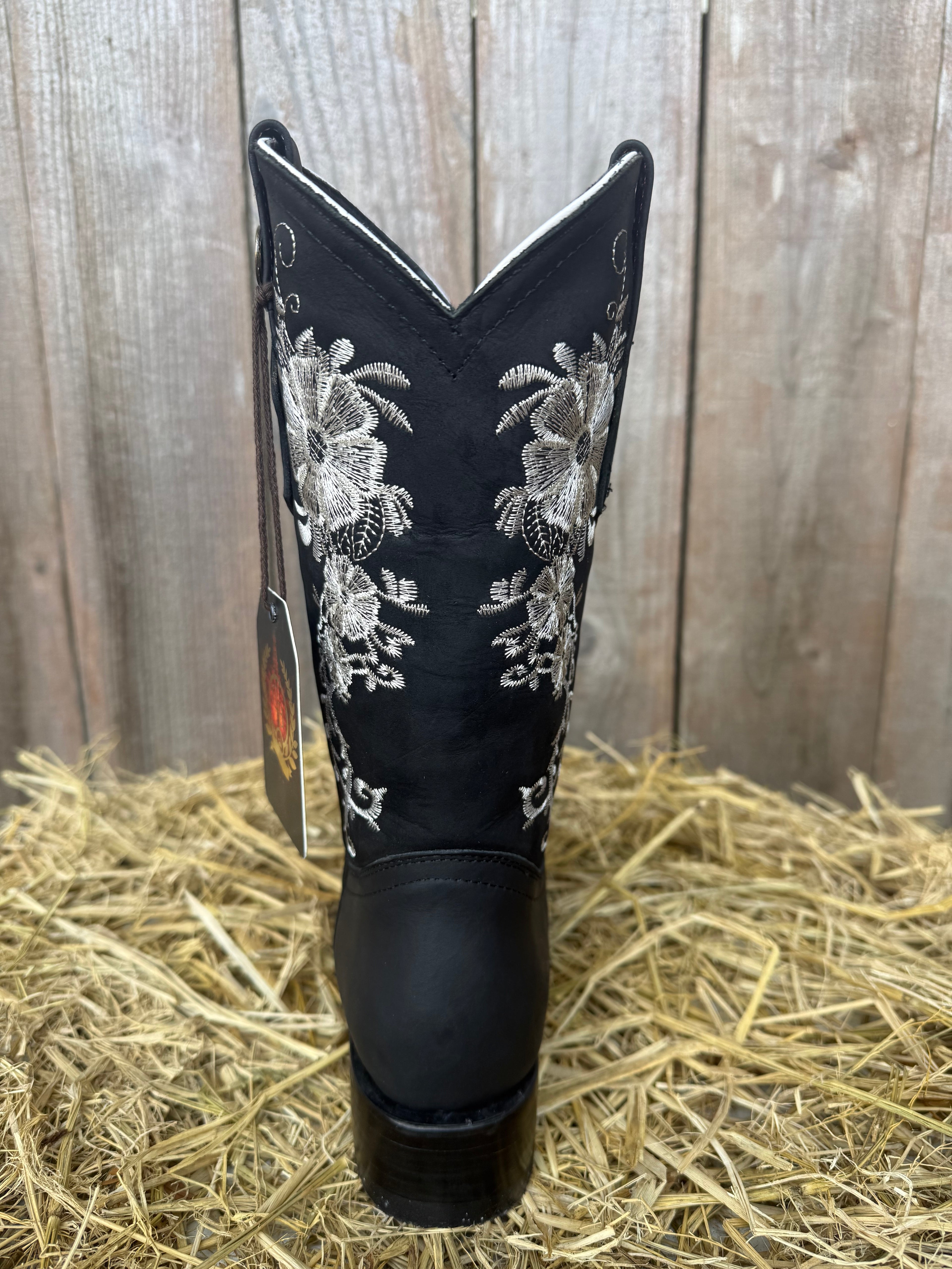 Chaparral Women's Black Embroidered Square Toe Western Boots