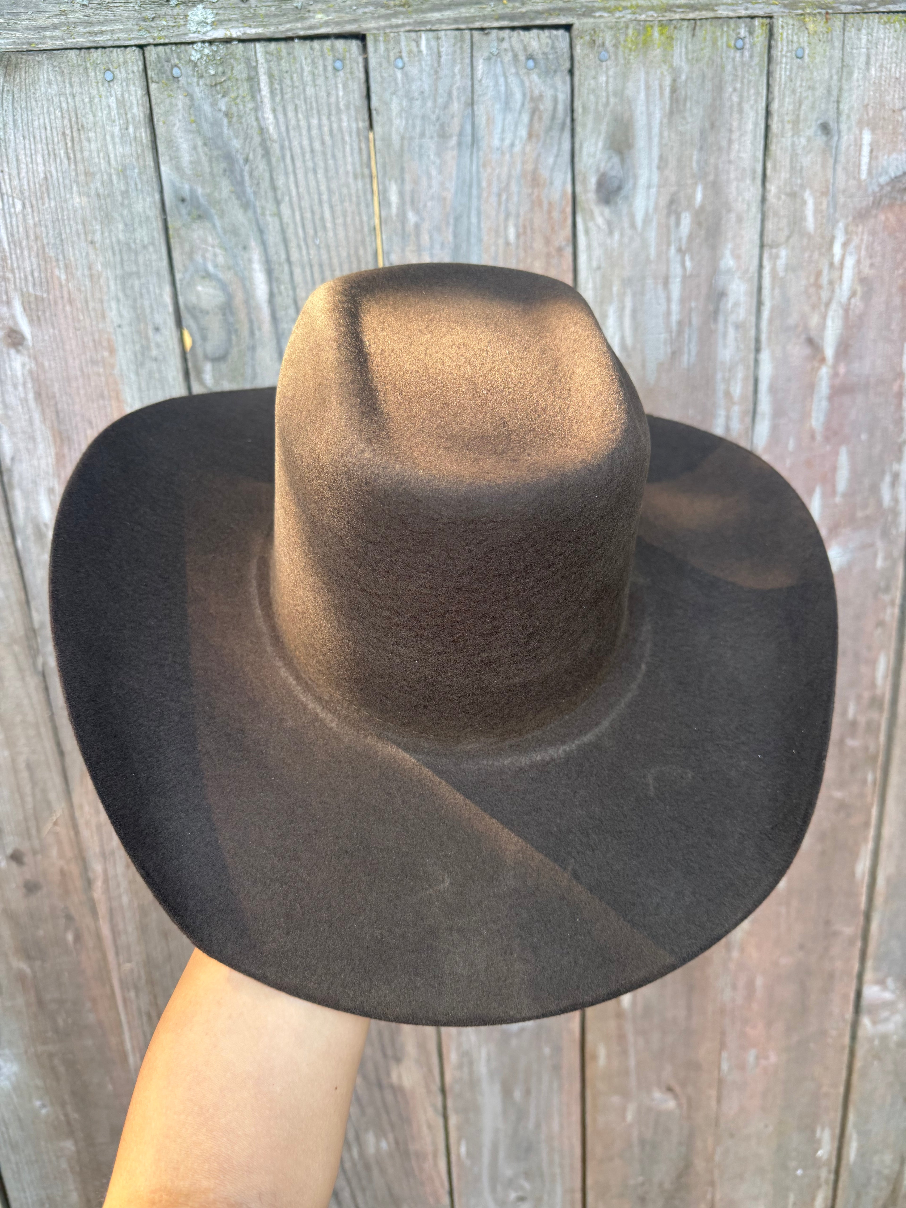 White Diamonds Co. Chocolate Brown 100X Men's Tejana