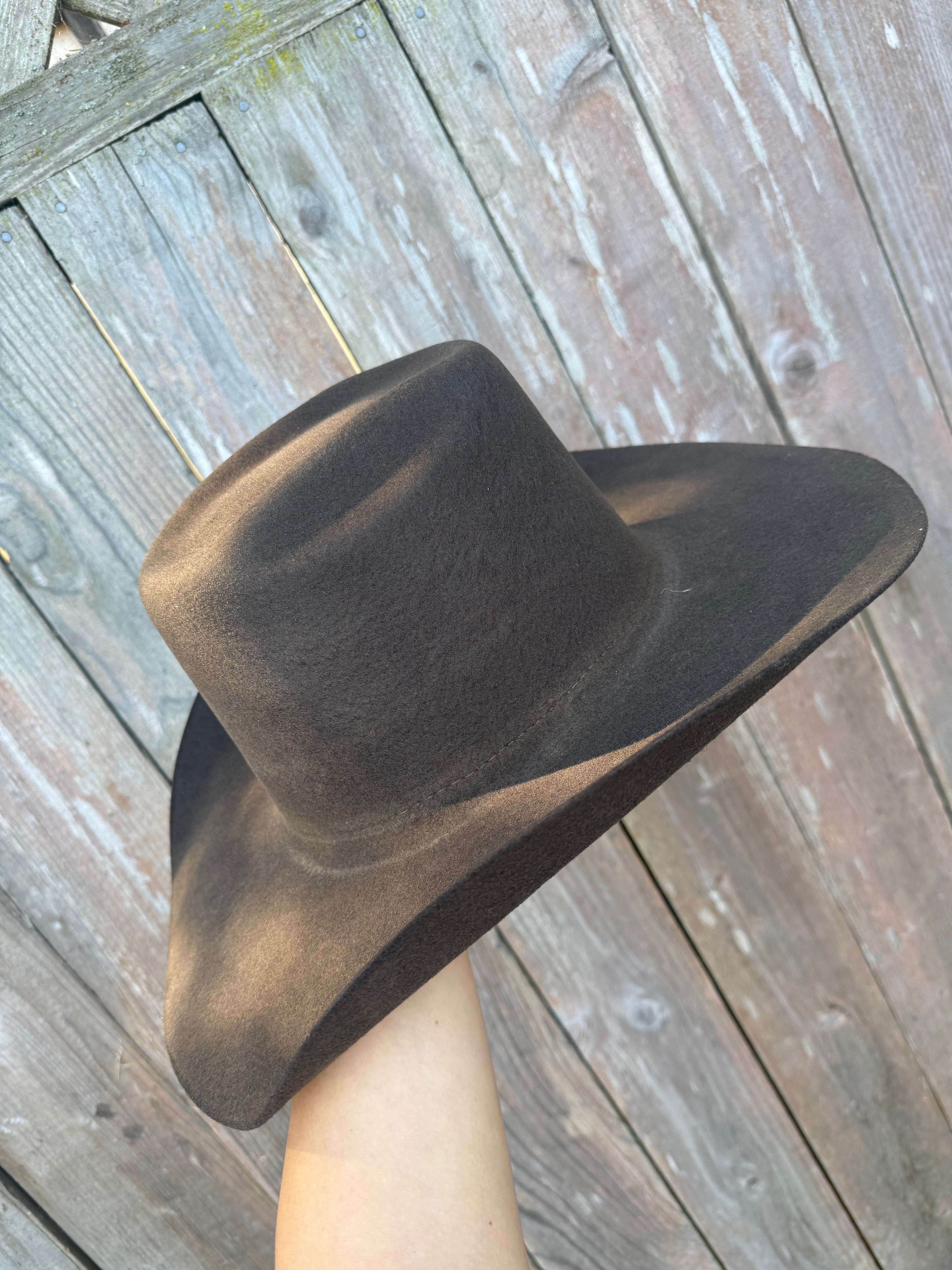 White Diamonds Co. Chocolate Brown 100X Men's Tejana