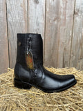 Chaparral Men's Black Vulcano Leather Square Toe Western Boots