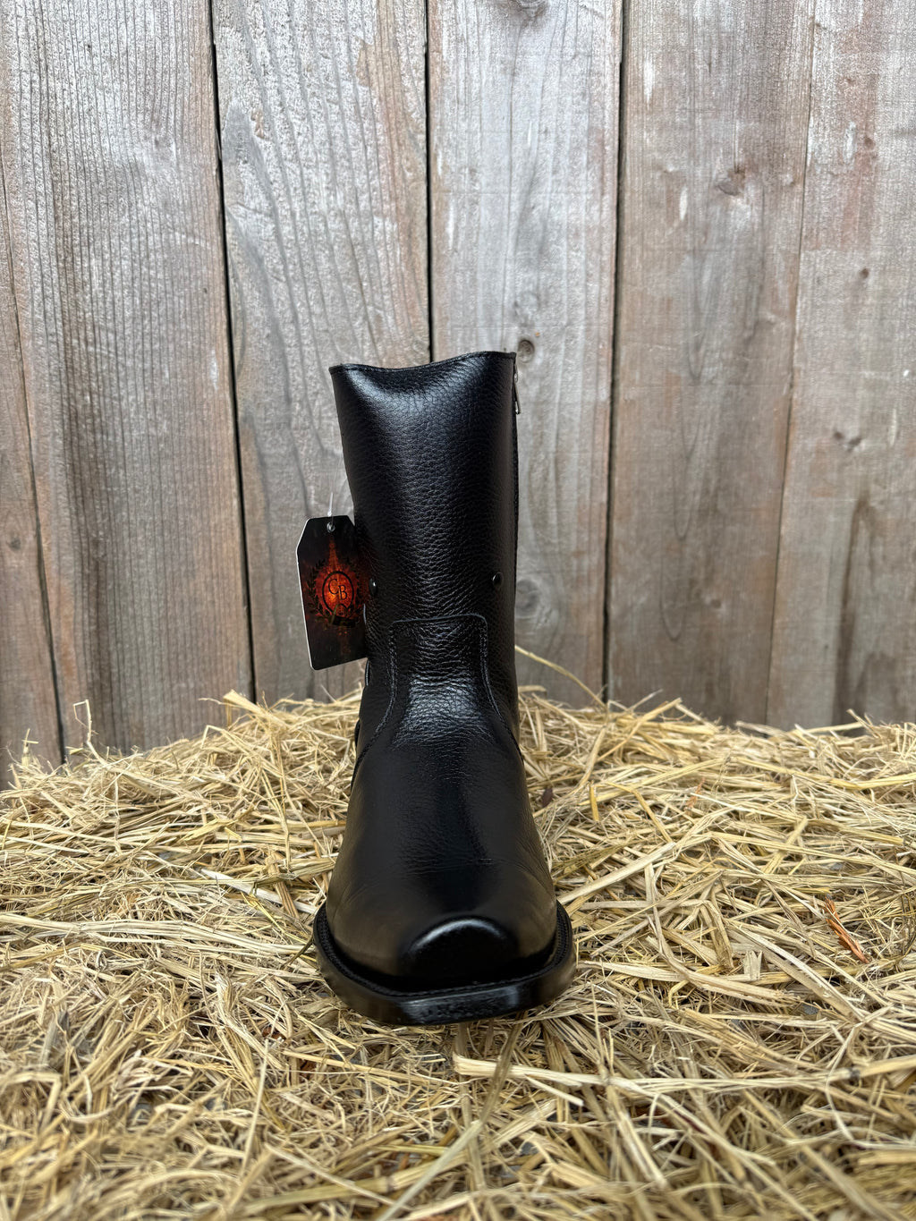 Chaparral Men's Black Vulcano Leather Square Toe Western Boots